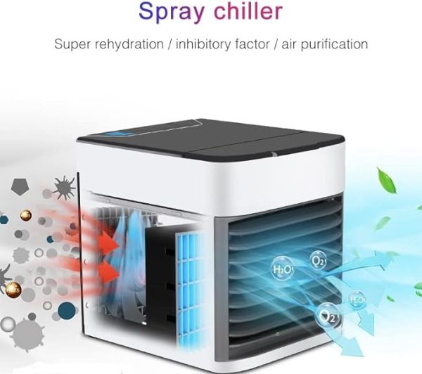 Mini Air Cooler & USB Humidifier Fan – Portable AC for Room
