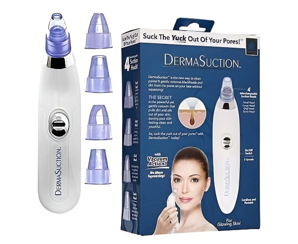 Black Head Remover - Derma Suction Nose Cleaner - Electric Pore Vacuum Cleaner for Deep Facial Cleansing & Skin Care