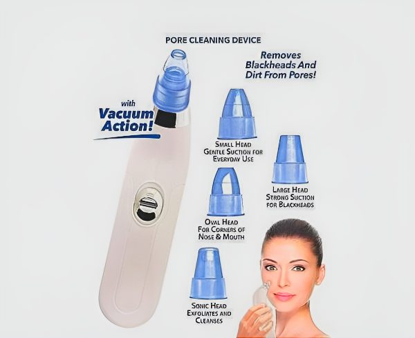 Black Head Remover - Derma Suction Nose Cleaner - Electric Pore Vacuum Cleaner for Deep Facial Cleansing & Skin Care