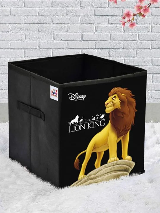 Disney Printed Storage Cubes Organizer Basket Foldable Bin Storage Boxes Storage Container with Handles for Travel Moving Toy Storage Box