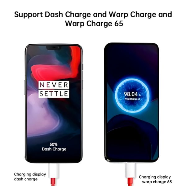 Oneplus 65w Warp Charge Power Adapter With Type-c To Type-c Fast Charging Cable