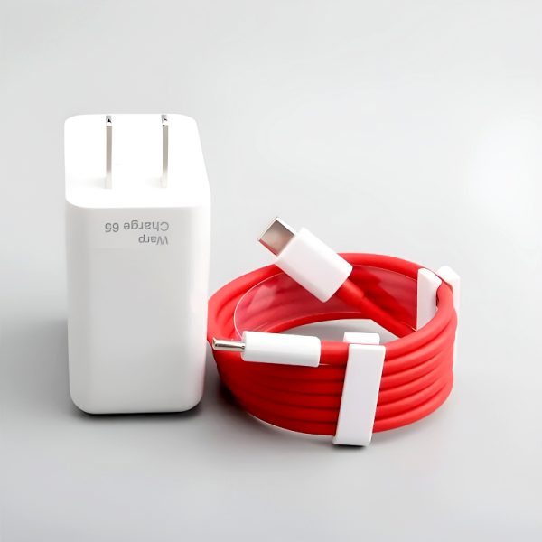 Oneplus 65w Warp Charge Power Adapter With Type-c To Type-c Fast Charging Cable