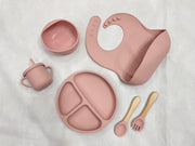 Premium Silicone Baby Feeding Set (6-Piece) – BPA-Free, Suction Base & Ergonomic Design for Self-Feeding (green)