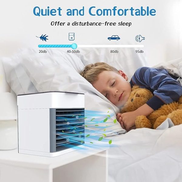 Mini Air Cooler & USB Humidifier Fan – Portable AC for Room