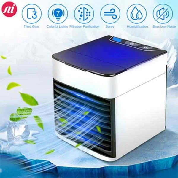 Mini Air Cooler & USB Humidifier Fan – Portable AC for Room