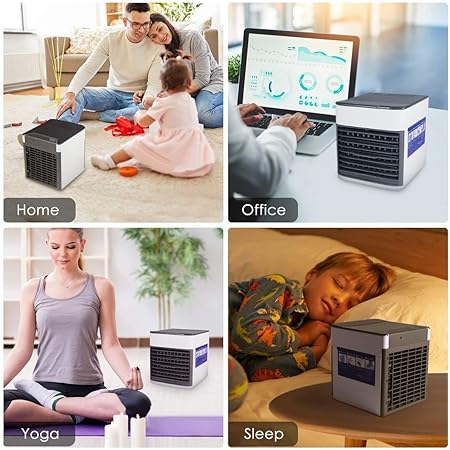 Mini Air Cooler & USB Humidifier Fan – Portable AC for Room