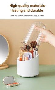 Elegant beauty organizer with multiple compartments for storing makeup, skincare products, cosmetics, perfumes, and beauty accessories. Stylish vanity storage solution at Glinzay Official.