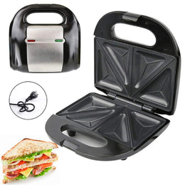 Dual plate grill with fast and even heating for making crispy toast, grilled sandwiches, paninis, and light meals. Easy-to-clean non-stick cooking surface at Glinzay Official.