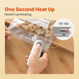 Food preservation sealer with compact design for vacuum sealing fresh produce, meat, seafood, snacks, and meal prep items. Ideal for modern kitchens at Glinzay Official.