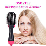 Hot air brush for drying, straightening, volumizing, and styling hair with a one-step design. Professional hair styling tool for smooth, shiny, and frizz-free results at Glinzay Official.