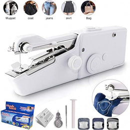 Compact travel sewing machine for fast clothing repairs, hemming, DIY crafts, and fabric stitching. Perfect for home, office, and travel use.