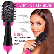 Volumizing hot hair brush designed to lift roots, smooth hair, reduce frizz, and create soft, salon-style blowouts with ease at Glinzay Official.